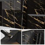 Self-Adhesive Black Golden Marble Kitchen Sheet
